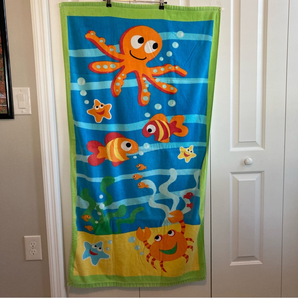 Colorful Ocean Adventure Kids Towel